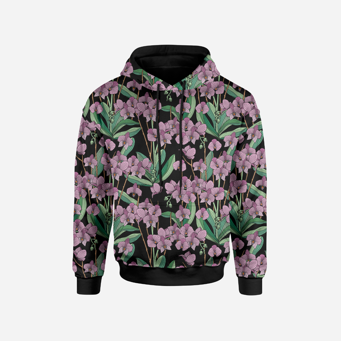 Orchidea Black/Pink GOTS-Trikå/Jersey