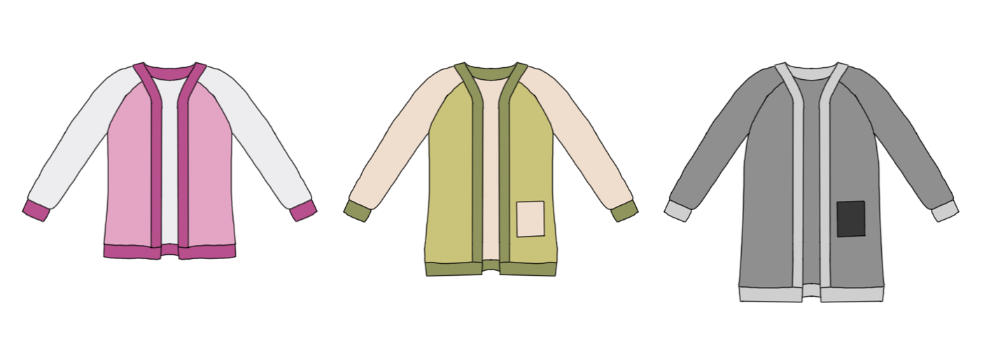 The BaumwULLE Cardigan Strl 34-56 PDF-mönster