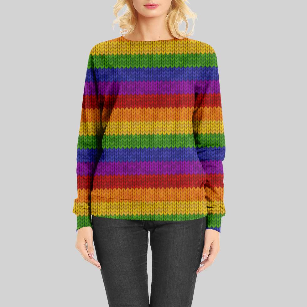 Chunky Knit Rainbow GOTS-Jogging/French Terry