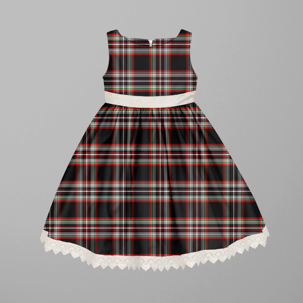 Tartan Black/Grey GOTS-Trikå/Jersey