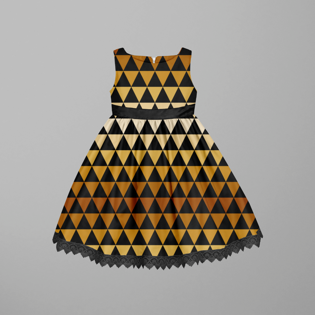 Gradient Triangles Gold GOTS-Jogging/French Terry
