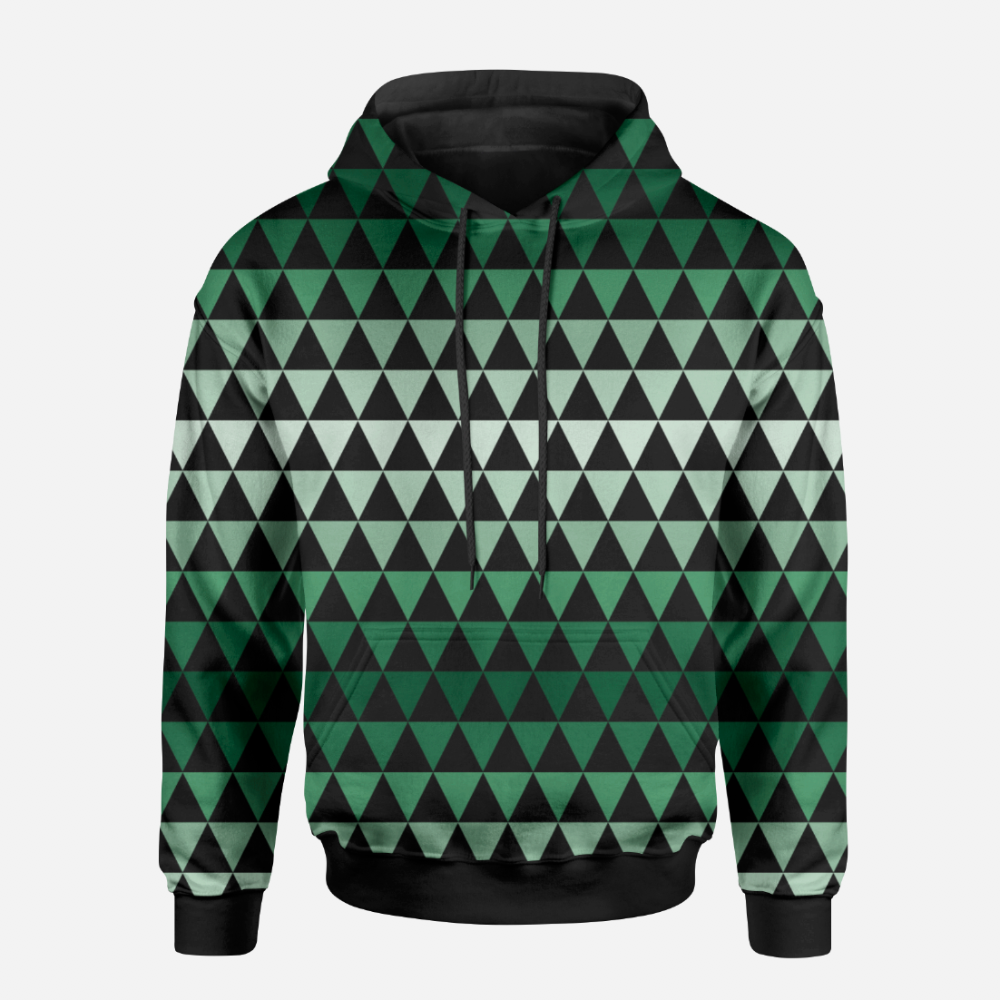 Gradient Triangles Green GOTS-Jogging/French Terry