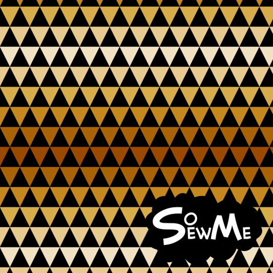 Gradient Triangles Gold GOTS-Jogging/French Terry