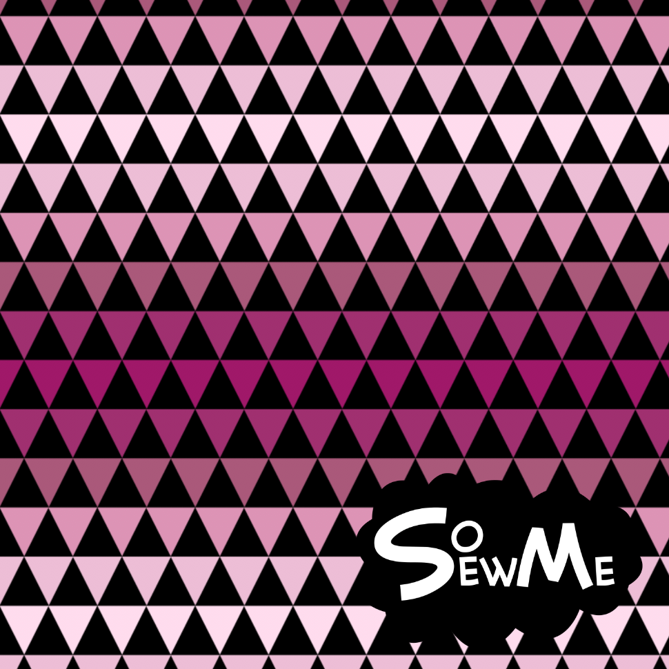 Gradient Triangles Pink GOTS-Jogging/French Terry