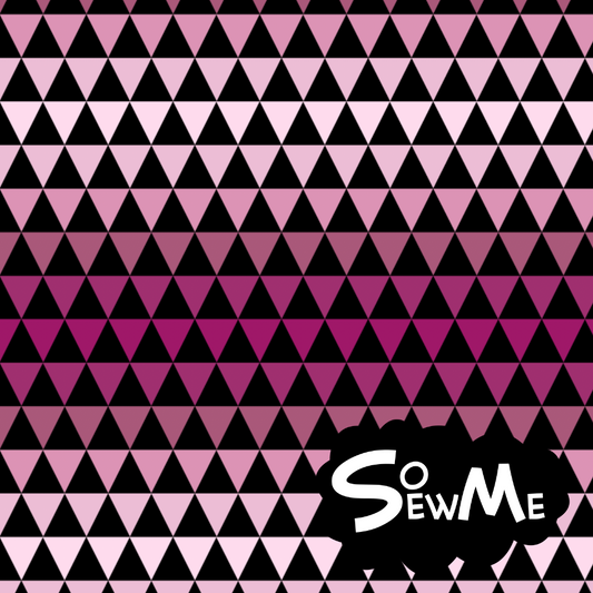 Gradient Triangles Pink GOTS-Jogging/French Terry