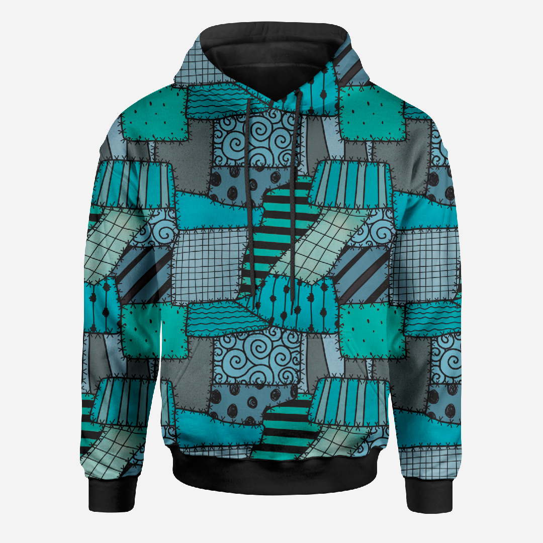 Patches Blue/Greens GOTS-Trikå/Jersey