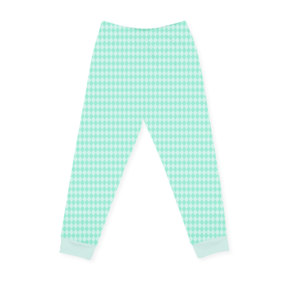 Mini Harlequin Spring Mint GOTS-Jogging/French Terry