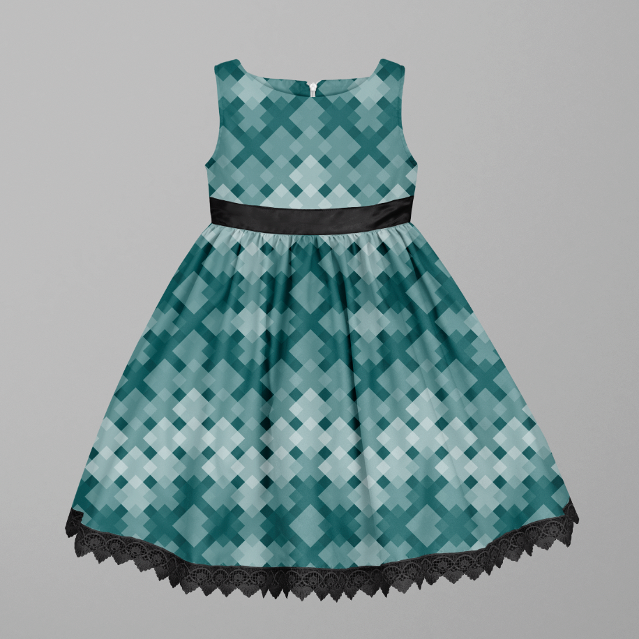 Mostly10 Chevron Teal GOTS-Trikå/Jersey