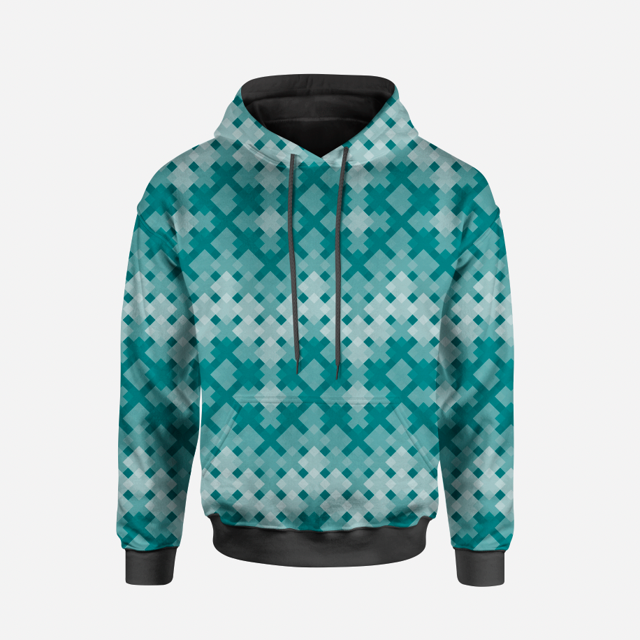 Mostly10 Chevron Teal GOTS-Trikå/Jersey
