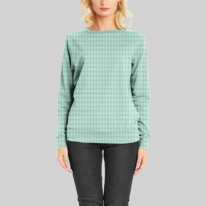 Mini Harlequin Spring Mint GOTS-Jogging/French Terry