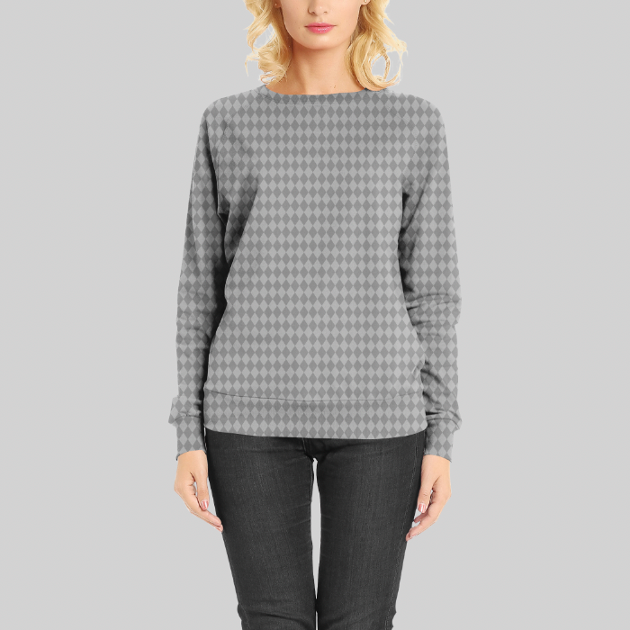Mini Harlequin Spring Grey GOTS-Trikå/Jersey
