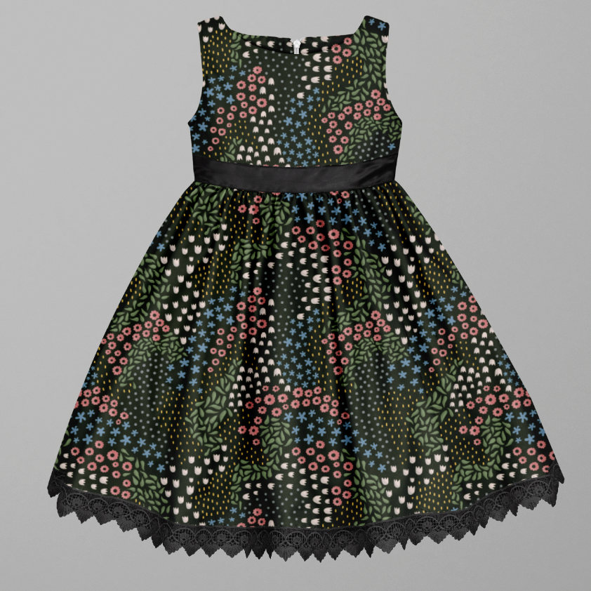 Versatile Flowers Light GOTS-Trikå/Jersey