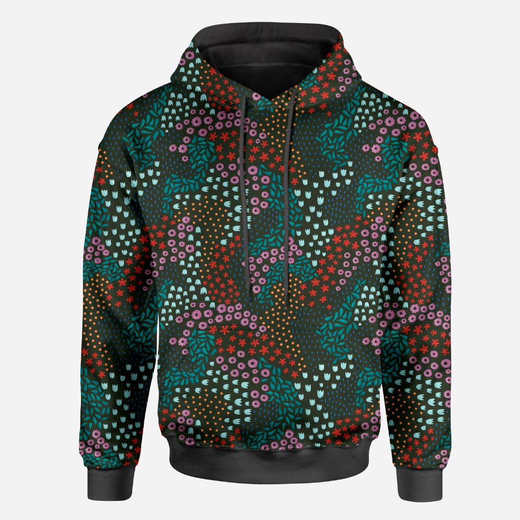 Versatile Flowers Dark GOTS-Jogging/French Terry