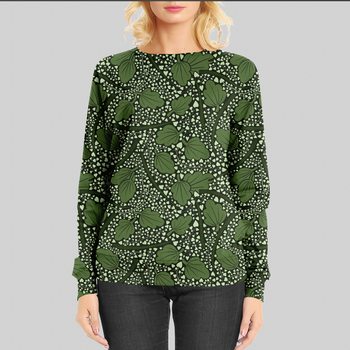 Flora Green GOTS-Trikå/Jersey