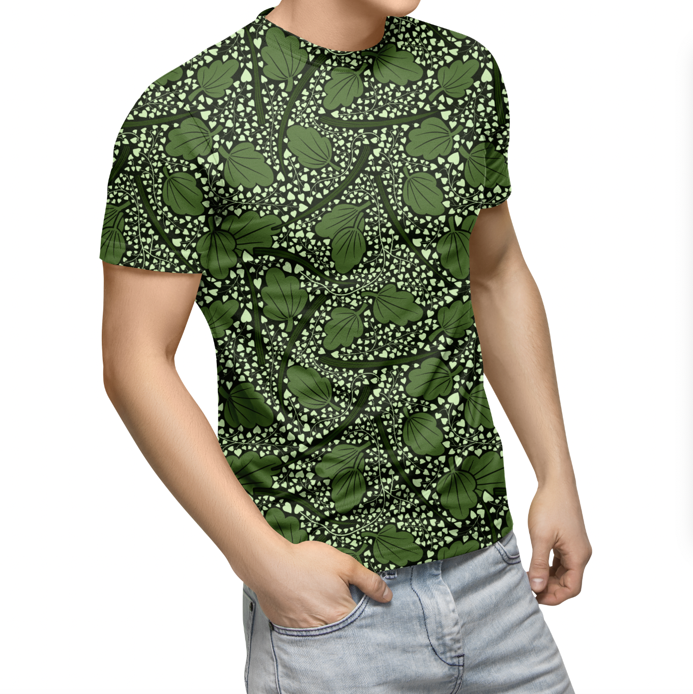 Flora Green GOTS-Trikå/Jersey