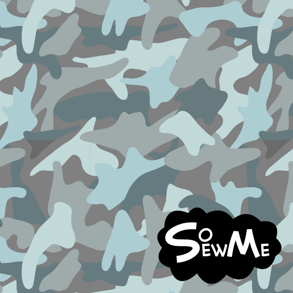 Soft Camo Blue GOTS-Trikå/Jersey