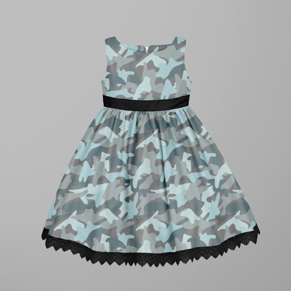 Soft Camo Blue GOTS-Trikå/Jersey