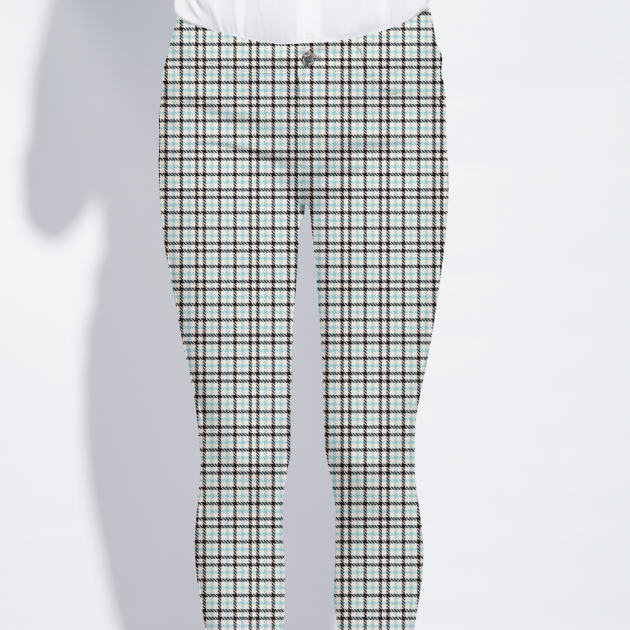 Twill Tartan Cream Blue GOTS-Trikå/Jersey