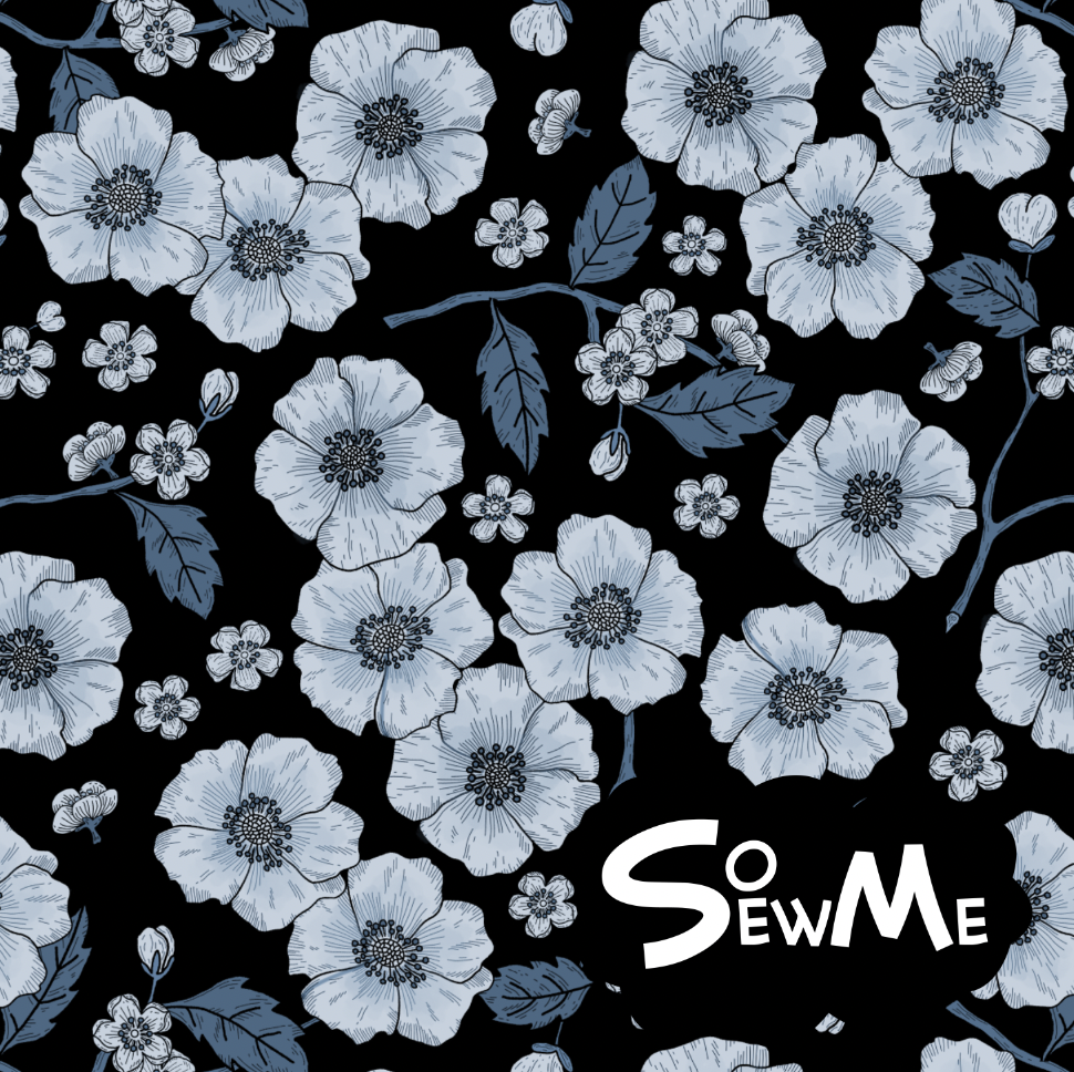 FALLing in Love Black/Blue GOTS-Trikå/Jersey