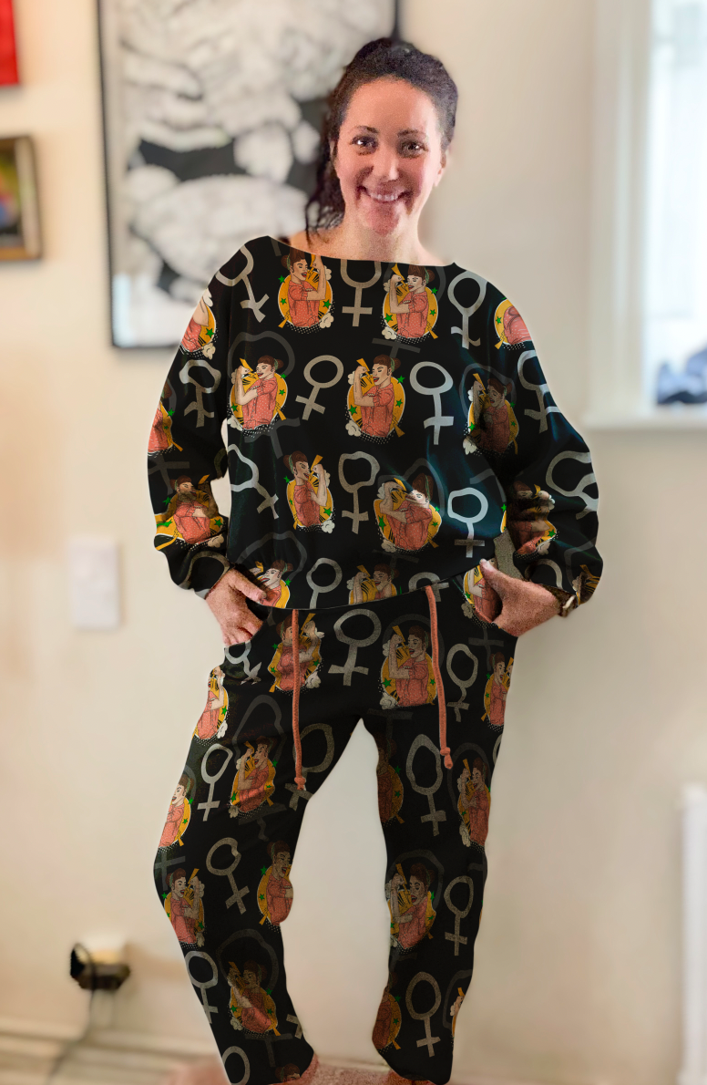 Strong Woman Black GOTS-Jogging/French Terry