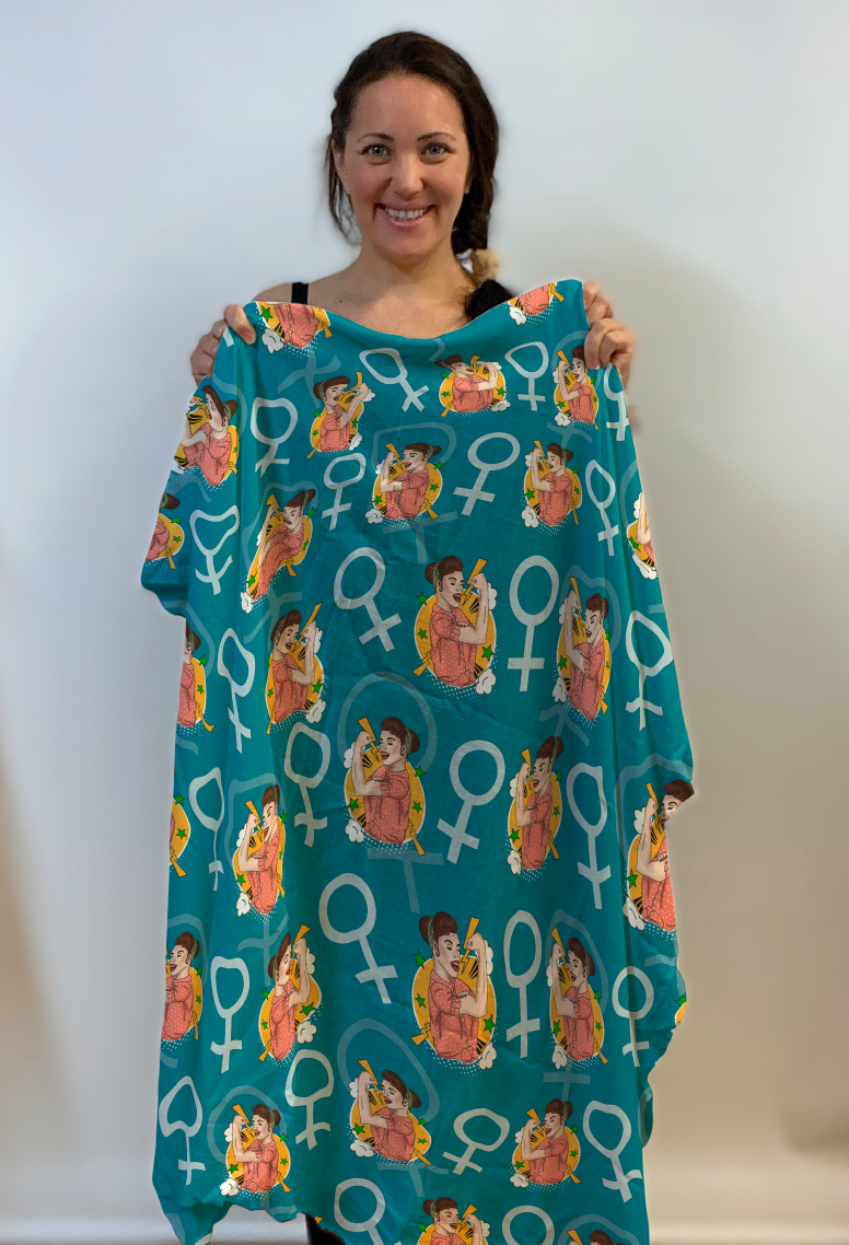 Strong Woman Blue GOTS-Trikå/Jersey