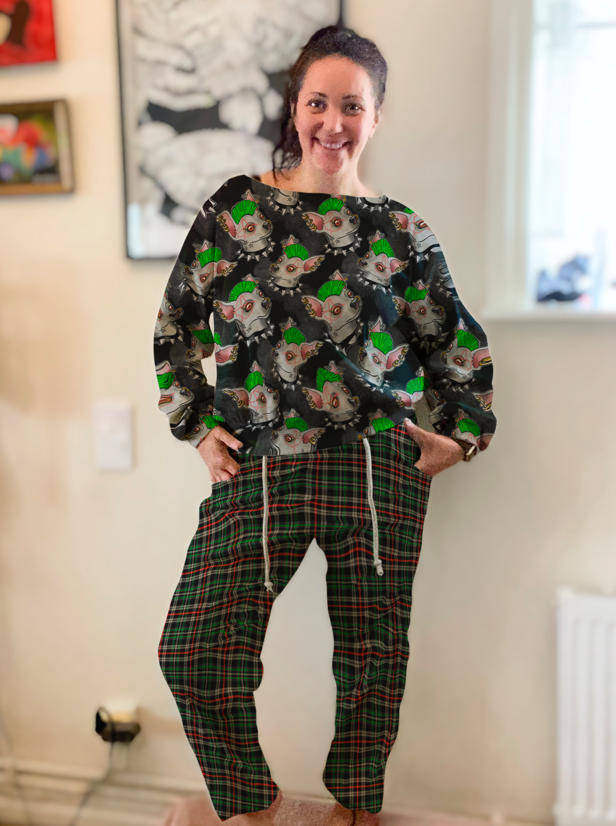 Punk Puppy Green GOTS-Trikå/Jersey