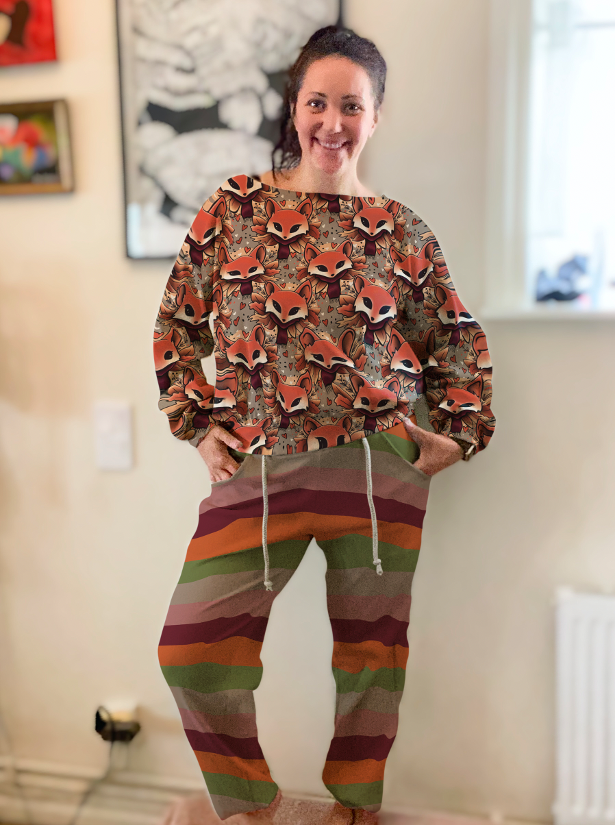 Autumn Foxes GOTS-Jogging/French Terry