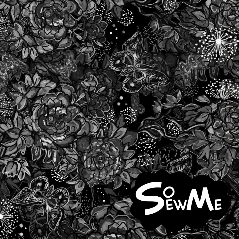 Inspired Mono Flowers GOTS-Jogging/French Terry