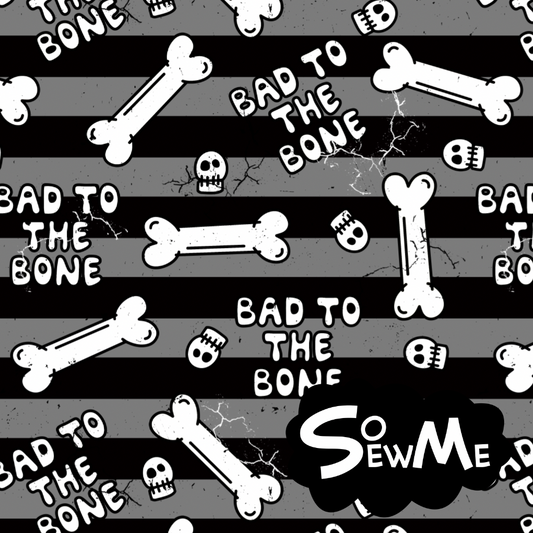 Bad to the Bone Grey Stripes GOTS-Jogging/French Terry