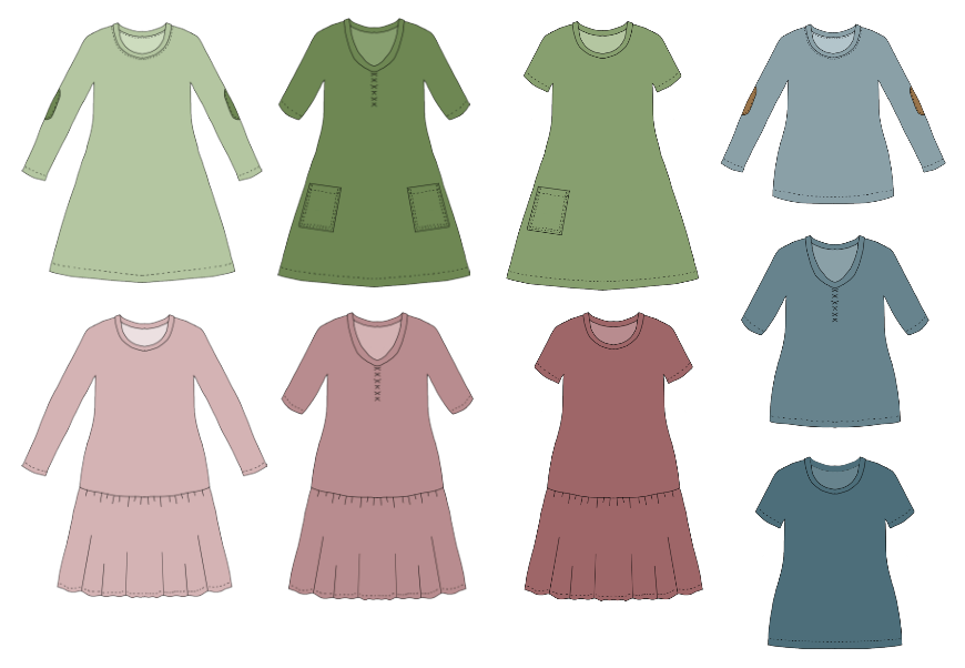 Perfect Plain Dress Strl 34-56 Pappersmönster