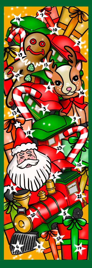 Julkalender-Kit Tokig Jul Grön kant