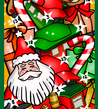 Julkalender-Kit Tokig Jul Grön kant