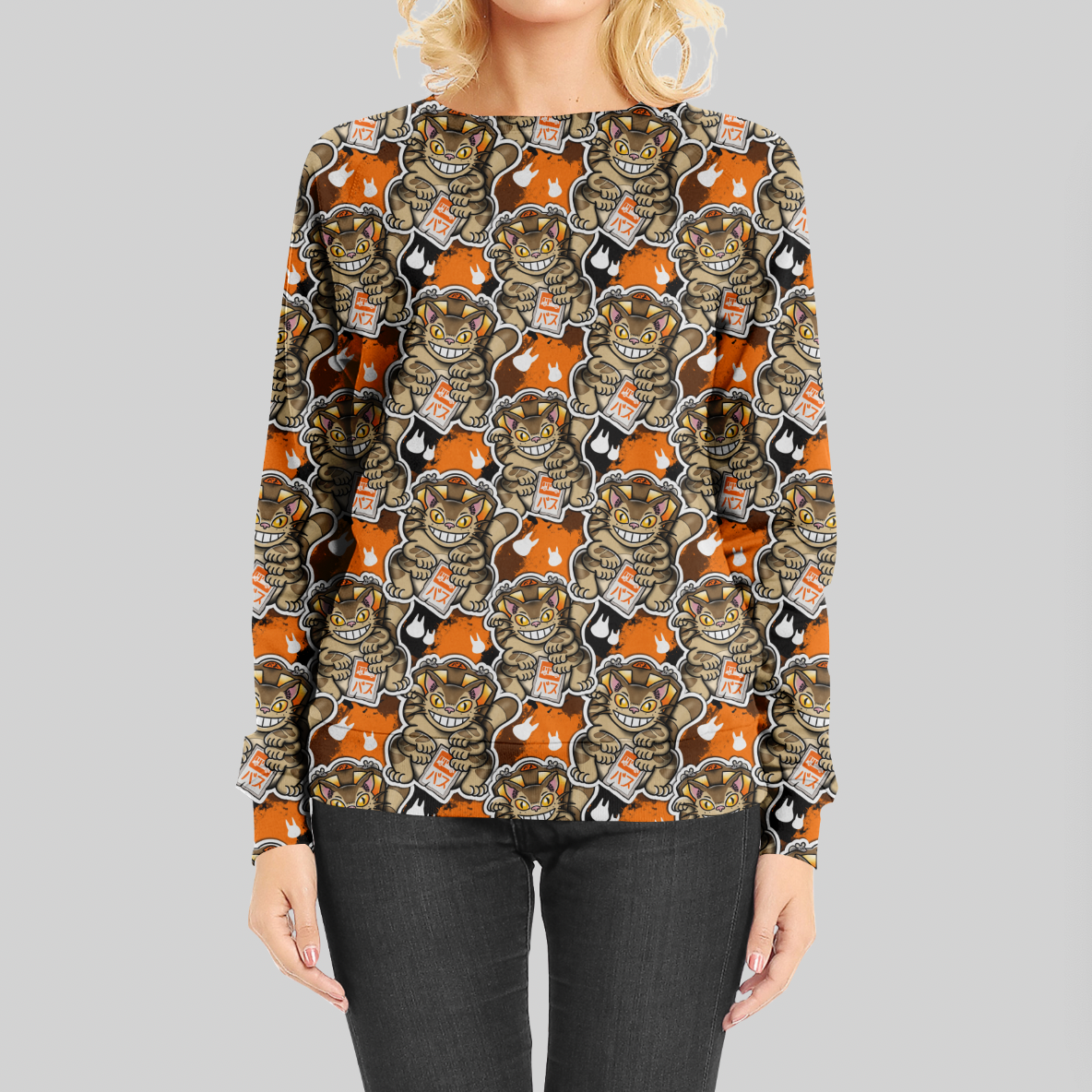 Catbus Orange GOTS-Trikå/Jersey