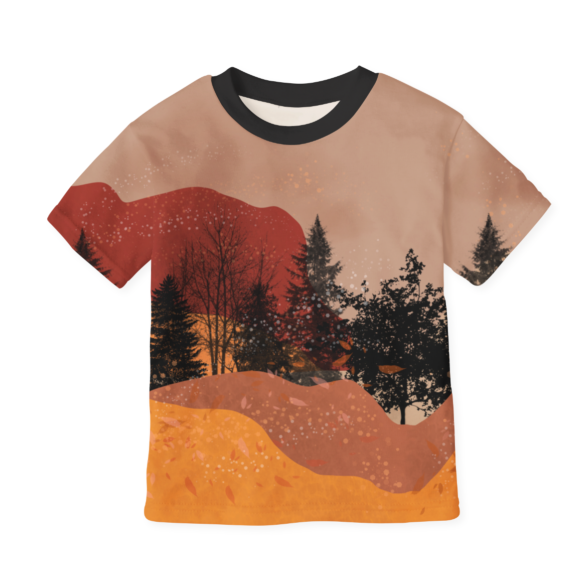 Desert Trees Fullbreddsrapport Rust GOTS-Jogging/French Terry