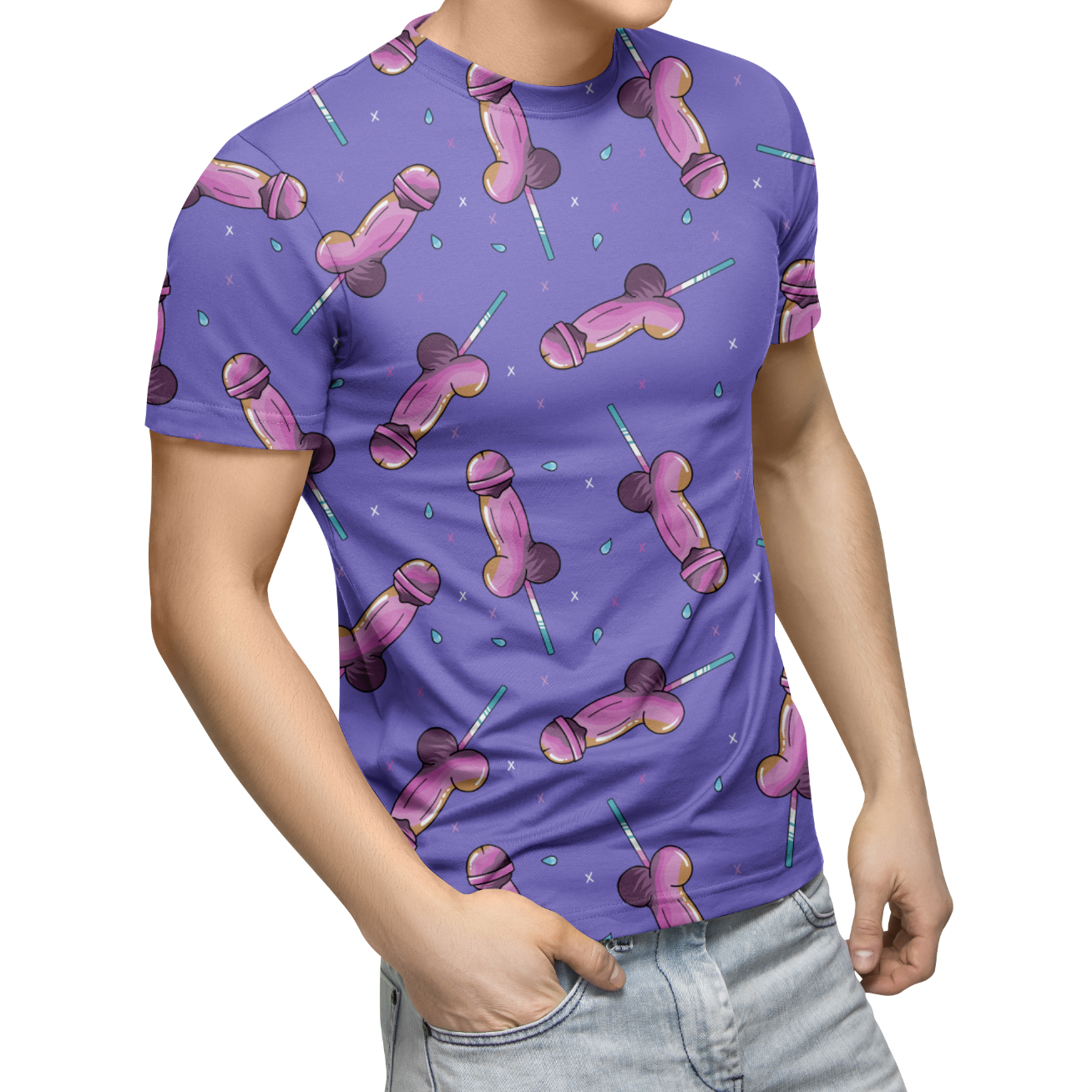 Bouncy Little C*ck Lollies Purple GOTS-Trikå/Jersey
