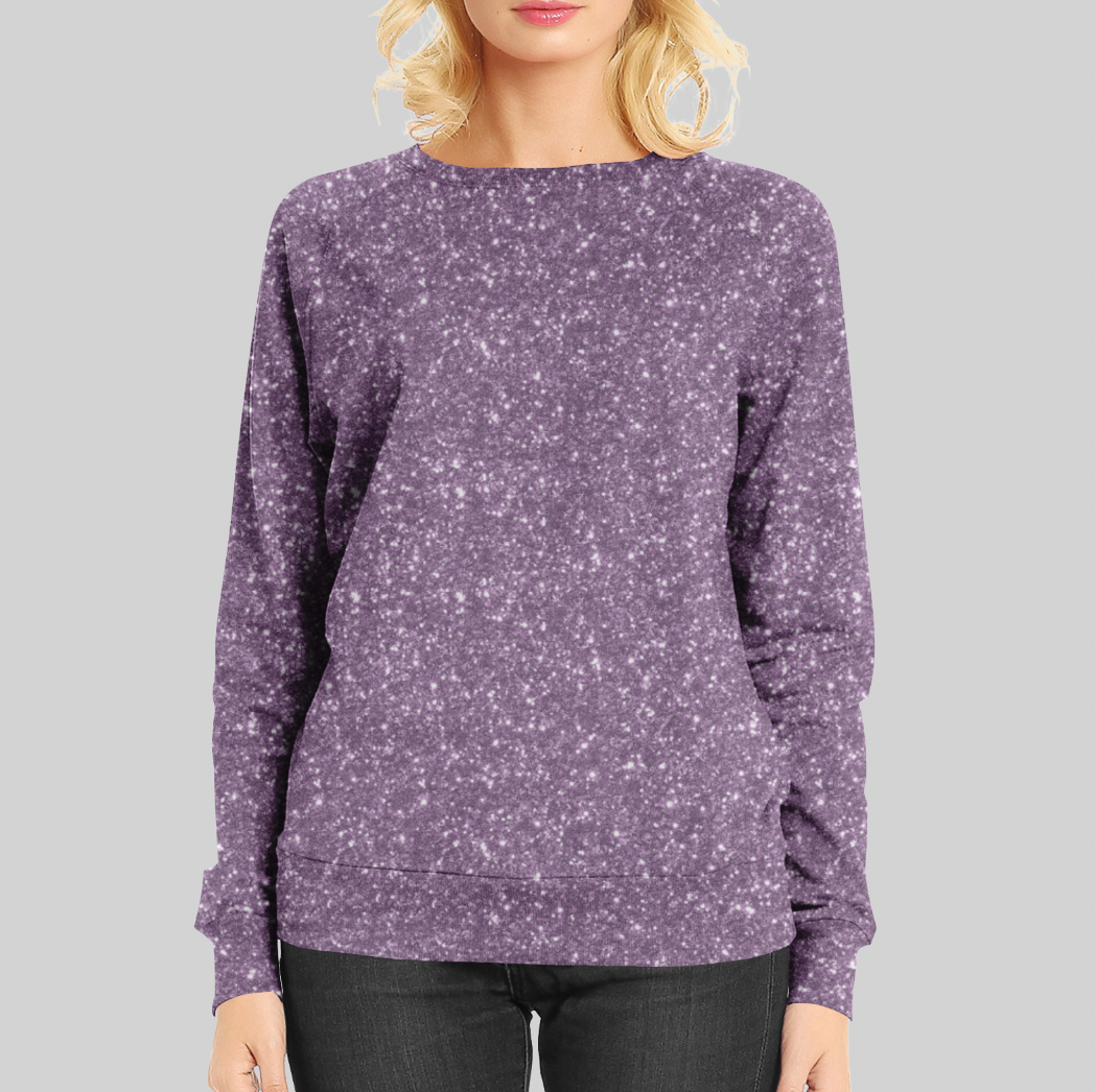 Chunky Glitter Illusion Purple GOTS-Trikå/Jersey