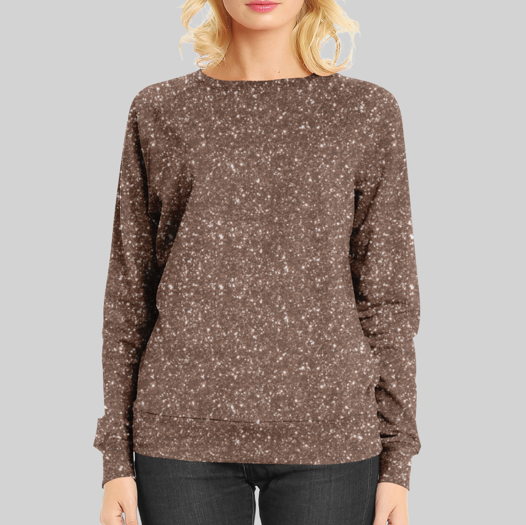 Chunky Glitter Illusion Dark Champagne GOTS-Trikå/Jersey