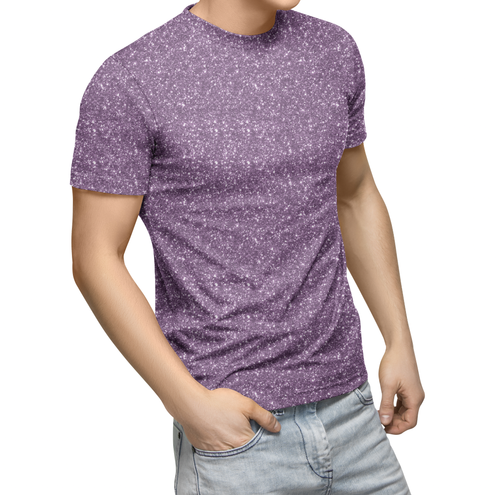 Chunky Glitter Illusion Purple GOTS-Trikå/Jersey