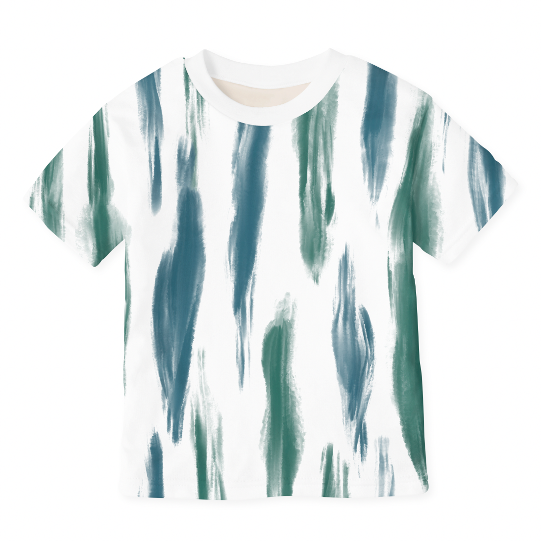 Hippie Aqua on White GOTS-Trikå/Jersey