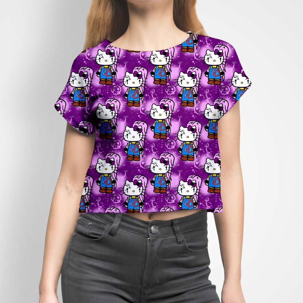 Punk Kitty Purplink GOTS-Trikå/Jersey