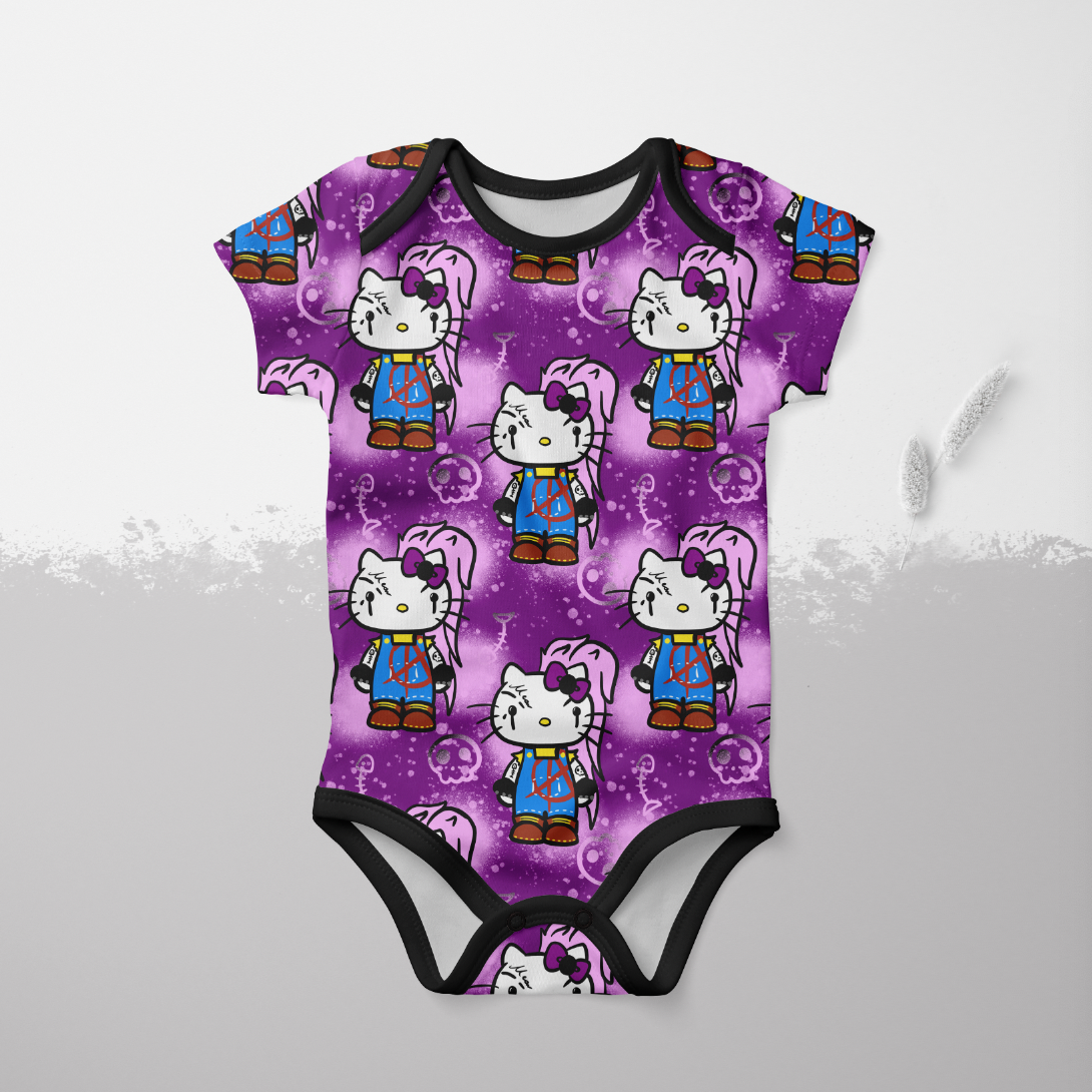 Punk Kitty Purplink GOTS-Trikå/Jersey