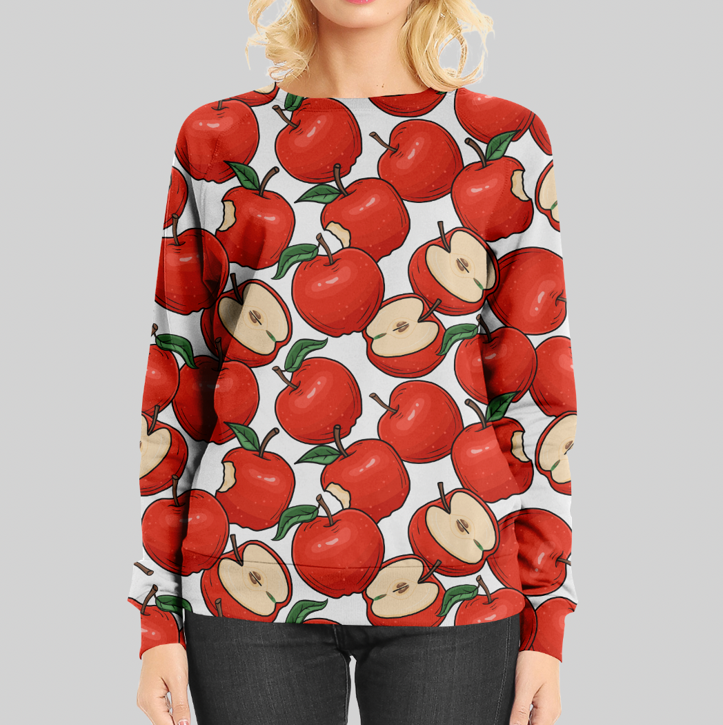 Äppel Päppel Röd GOTS-Jogging/French Terry