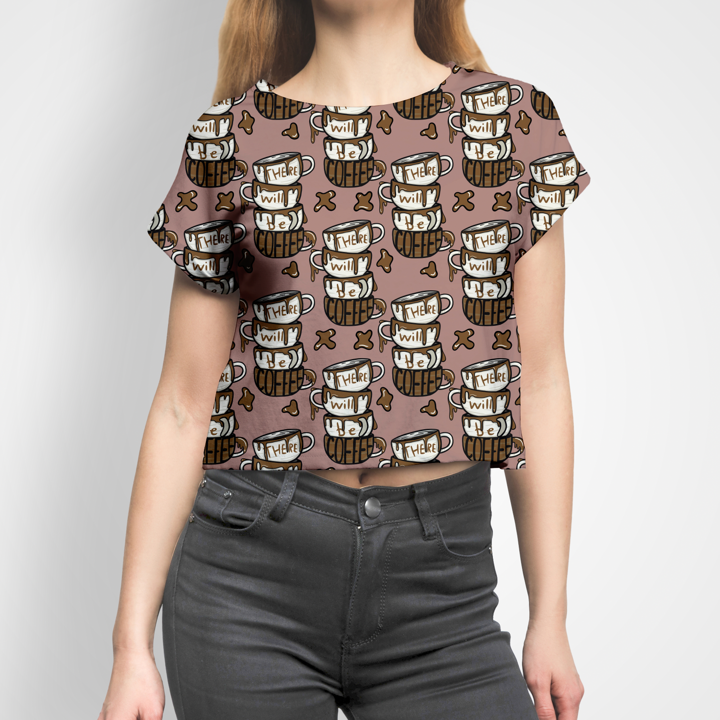 There will be coffee Blush GOTS-Trikå/Jersey