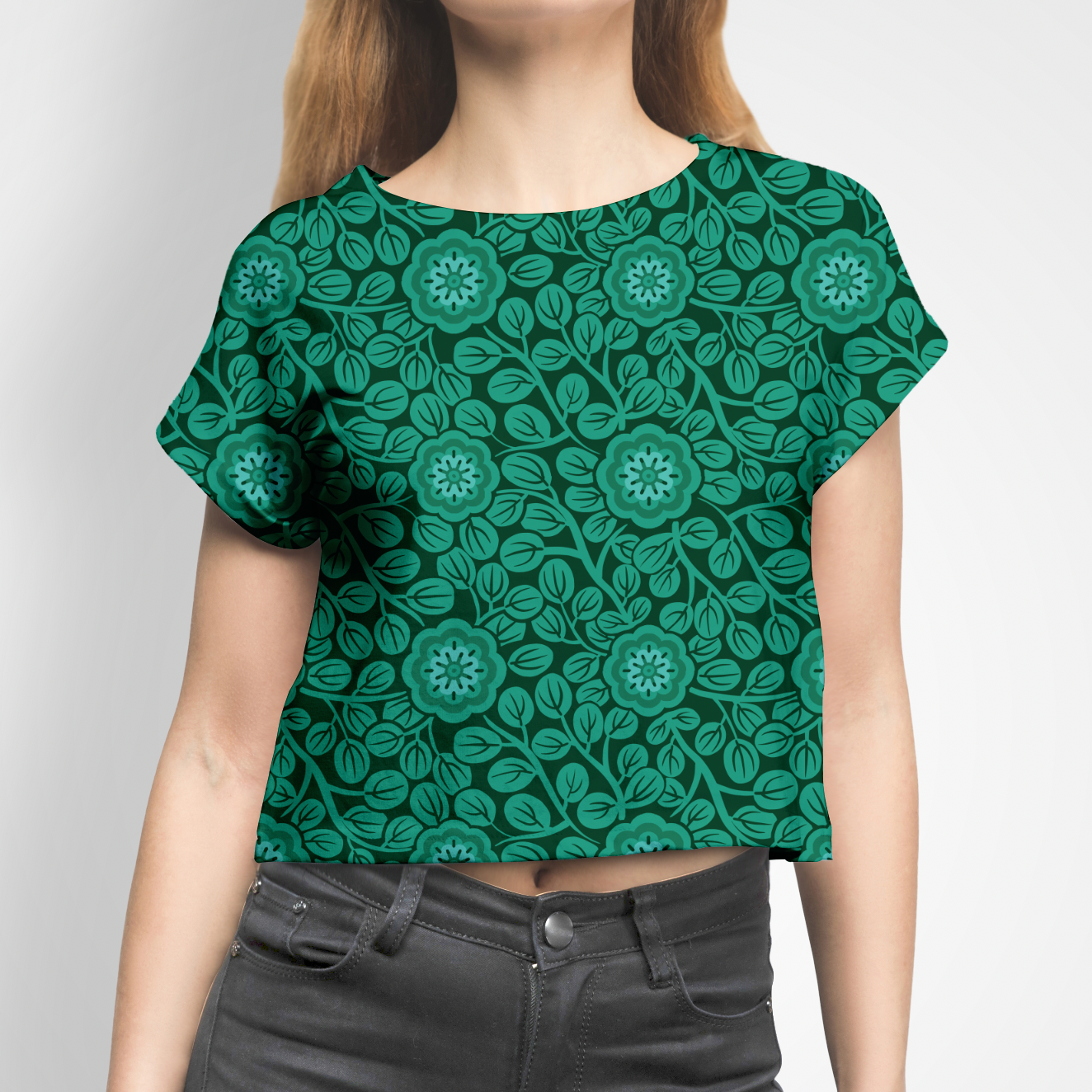 Betty Green Vävd Bomullssatin