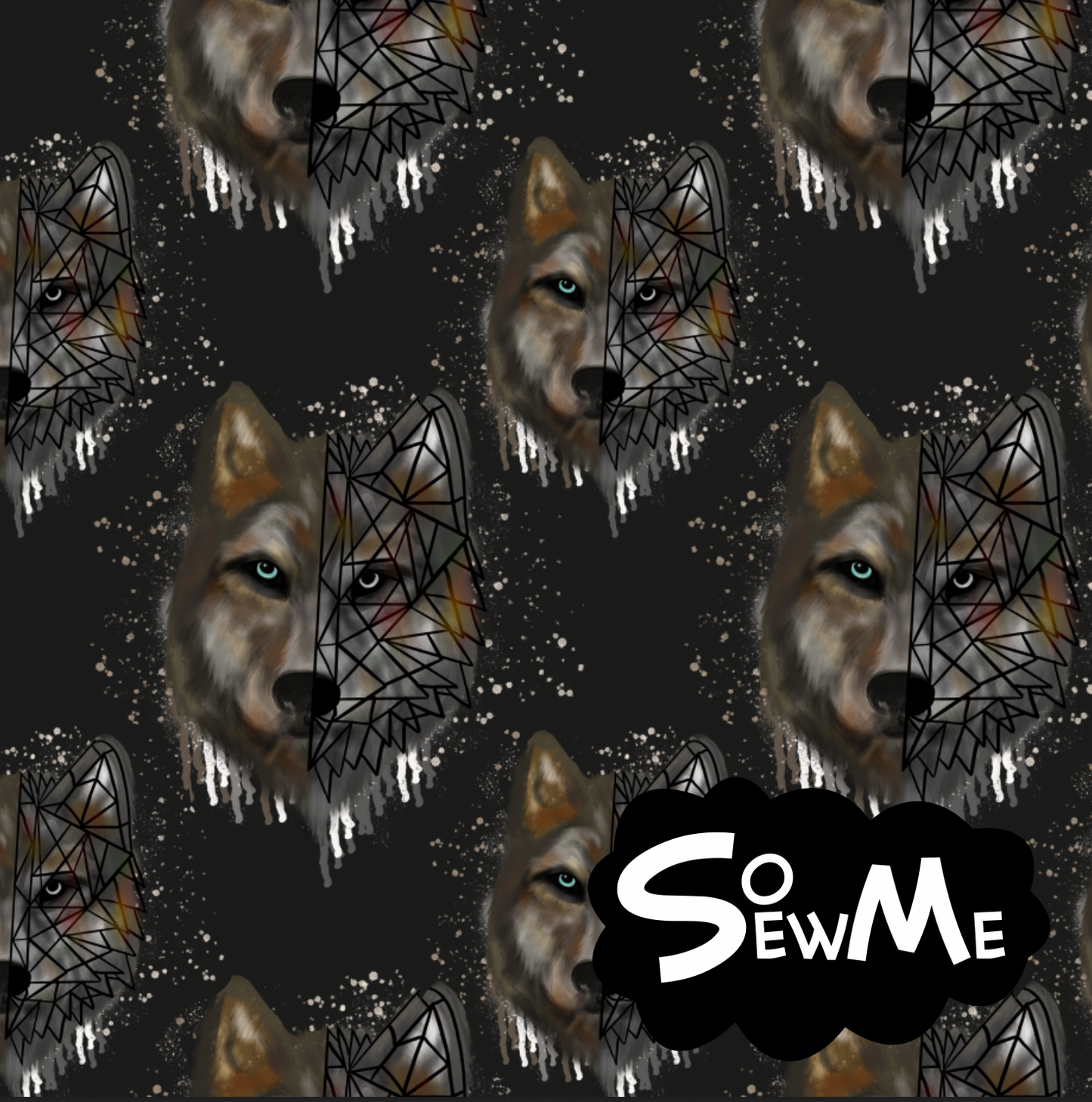 Geometrical Wolf GOTS-Jogging/French Terry Round 12 2022
