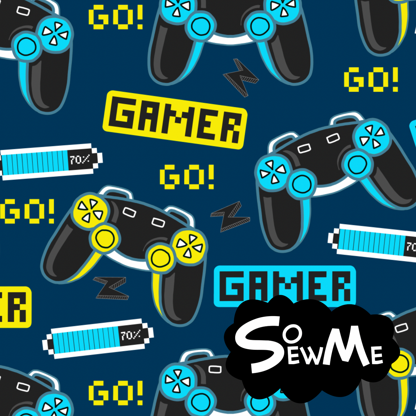 Gamer Squad Navy GOTS-Jogging/French Terry