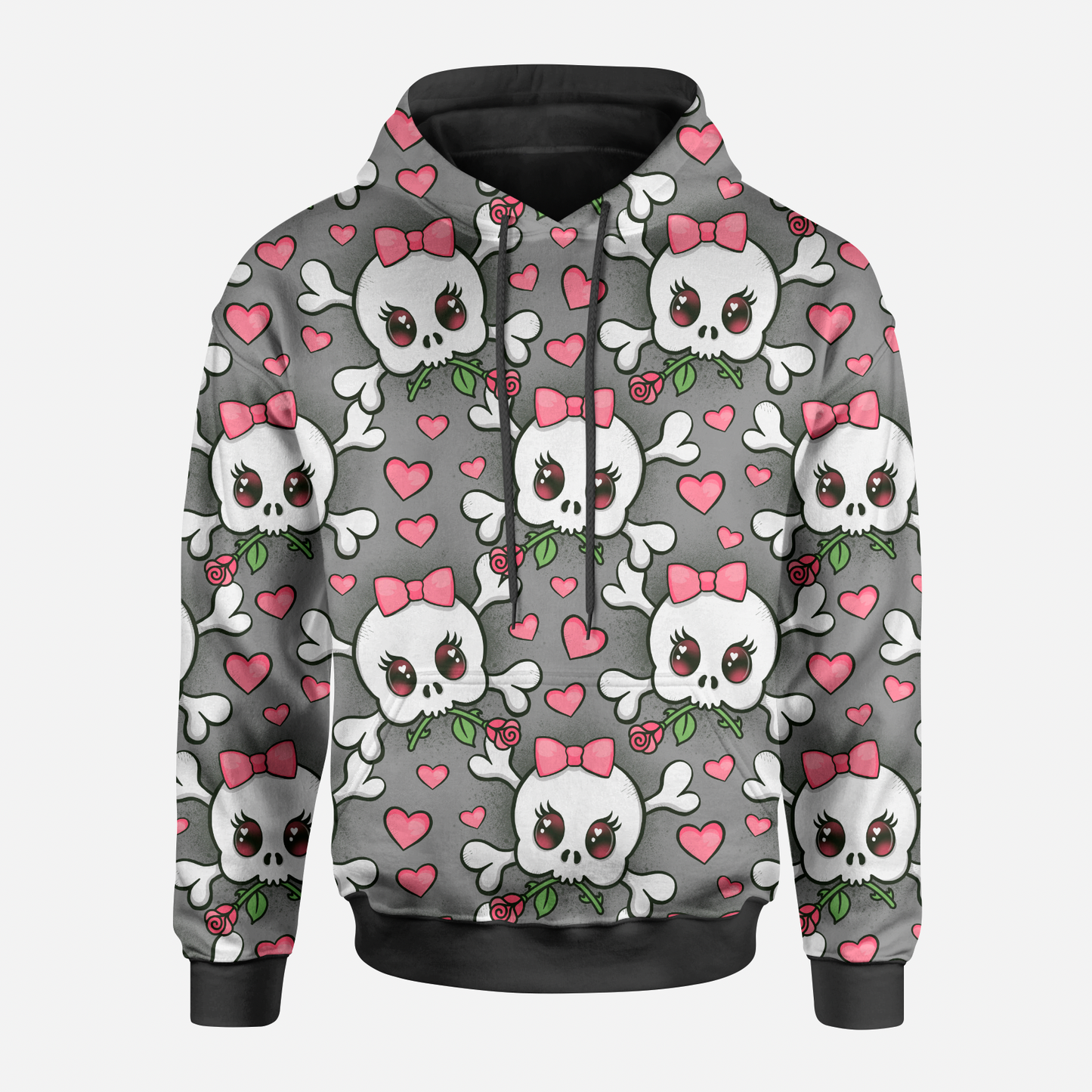 Skull Charmer Pink Grey GOTS-Trikå/Jersey