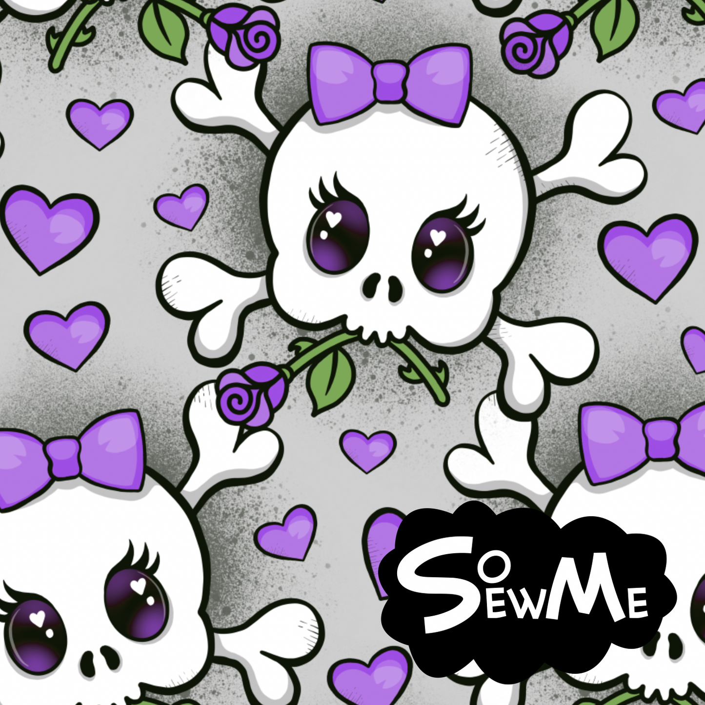 Skull Charmer Purple Concrete GOTS-Trikå/Jersey