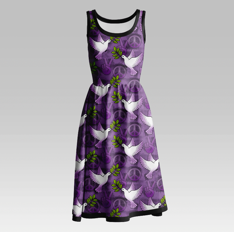 Peace Purple GOTS-Jogging/French Terry