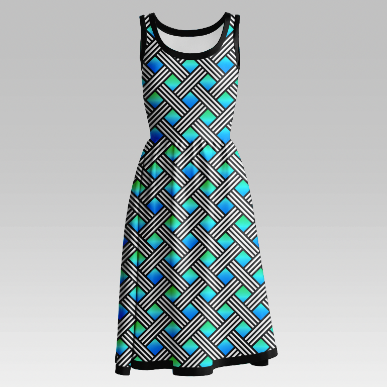 Vintage Graphic Aqua GOTS-Trikå/Jersey